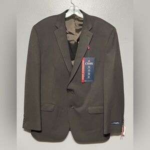 Chaps Men’s 46R Brown Blazer Performance Series Classic Fit Business Casual